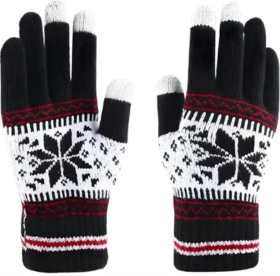 Produktbild von Winterhandschuhe SF-39259 - Schwarz/Weiß M/L KP39259