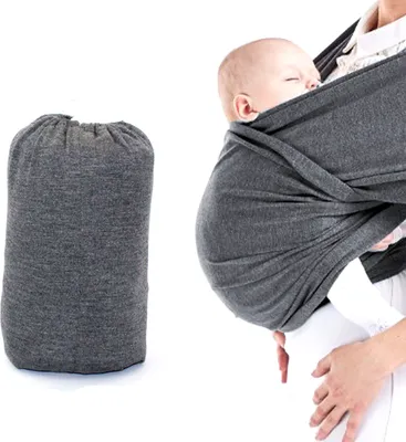 Produktbild von Vier Jahreszeiten Universal Babytragetuch, Baby Gürtel, dunkelgrau