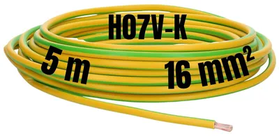 Produktbild von 5 Meter Lapp 4520006 H07V-K 16,0 mm² grün-gelb I Erdungskabel I Schutzleiter 16mm2 I Verdrahtungsleitung I Aderleitung flexibel I PVC-Einzelader I Litze I Verdrahtung