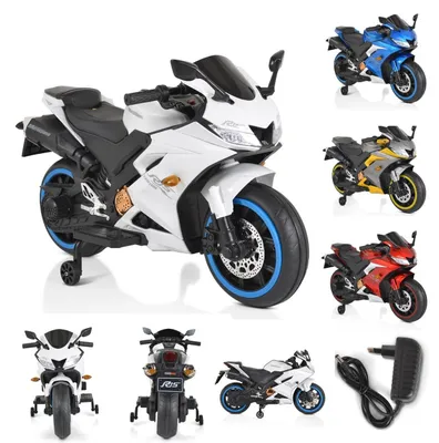 Obrázok produktu pre Moni detská elektrická motorka motokros MP3 funkcia Bluetooth tréningové kolesá svetlá biela