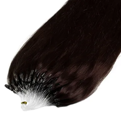 Produktbild von hair2heart Premium Microring Extensions Echthaar glatt - 25 Strähnen 1g 60cm 6/3 dunkelblond gold