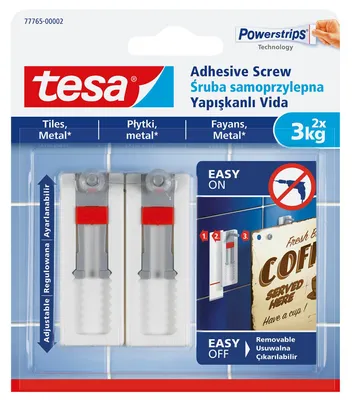 Obrázek produktu pro Nalepovací hřebík "Powerstrips® 77765", na hladké, nastavitelný, 2 kg, TESA