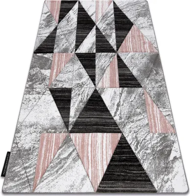Produktbild von Teppich ALTER Nano Dreiecke rosa Rosa 180x270 cm