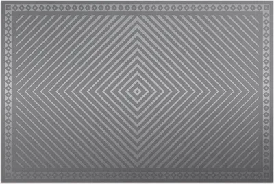 Produktbild von Geometrische Rautenmusterlinien – Vinylteppich – 60x90 cm – Outdoor Teppich – Terrasse – Wetterfest – Modern