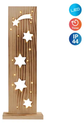 Produktbild von Weihnachtsbeleuchtung Draußen LED Weihnachtsdeko Außen Holz mit Timer 5304027