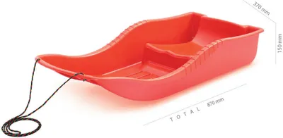 Immagine prodotto di Slitta di plastica per bambini Neve Slitta per bambini con corda - Rosso