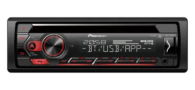 Produktbild von Pioneer DEH-S420BT, Schwarz, Rot, 1 DIN, 200 W, CD, CD-R, CD-RW, Android, iOS, PTY
