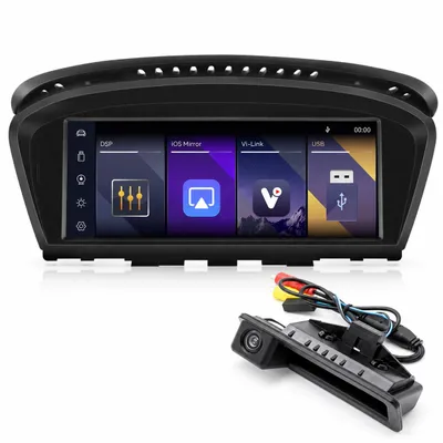 Immagine prodotto di Autoradio Linux CarPlay da 8,8 pollici per BMW E60 E61 E64 E90 E91 E93 con sistema CCC, CarPlay e Android Auto wireless, V-Link, telecamera posteriore, Bluetooth e USB