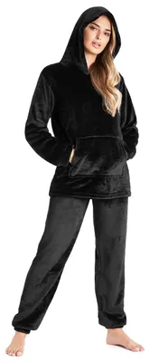 Produktbild von CityComfort Schlafanzug Für Damen, 2-Set Pyjama Mit Lange Oberteile Und Hosen, P