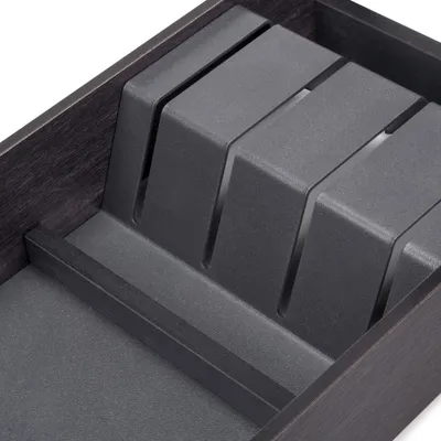 Image de Organisateur Orderbox pour tiroir- 150x470 mm- Gris anthracite- Acier et Bois