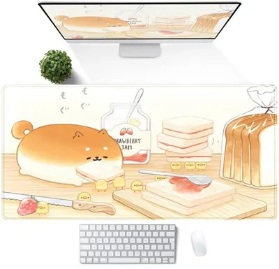 Imagen del producto de Azomor®: Alfombrilla de escritorio grande y colorida con un adorable diseño de perro, ideal para videojuegos
