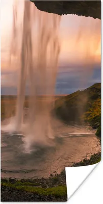 Produktbild von MuchoWow® Poster Wasserfall - Island - Natur 20x40 cm - Plakat - Foto