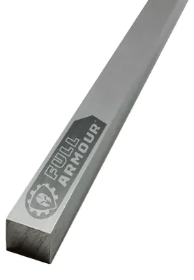Aluminium-Vierkantstange 6060, 2x2x20 cm, silber