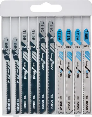 Immagine prodotto di Bosch 2607010630 Bosch 10tlg. Stichsägeblatt-Set basic für Metall und Holz