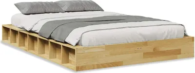 Produktbild von Massivholzbett ohne Matratze 120x190 cm Eichenholz
