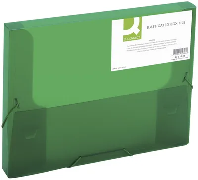 Imagen del producto de Q-Connect® KF02308 - Archivador, tamaño A4, capacidad para 250 hojas, fabricado en polipropileno (PP), color verde translúcido
