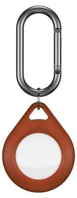 Productafbeelding van KeyBudz Secure Dock AirTag (2-pack) – Specifiek Ontworpen voor Apple AirTag – Passieve Geluidsisolatie – Veelzijdige Bevestiging met Haakje - Beige