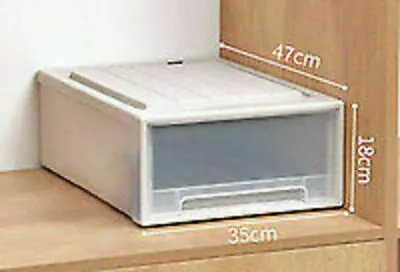 Produktbild von Schubladenbox Aufbewahrungskiste stapelbar Aufbewahrungsbox verschließbar 47*35*18cm