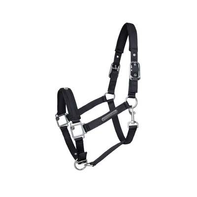 Produktbild von Kieffer Stallhalfter Satin Shine, Farbe:schwarz-mit Chrom-Beschlägen, Größe:Warmblut