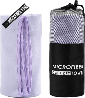 Produktbild von Mikrofaser-Reisehandtuecher, schnell trocknendes Handtuch fuer Camping, Strand, Fitnessstudio, Rucksackreisen