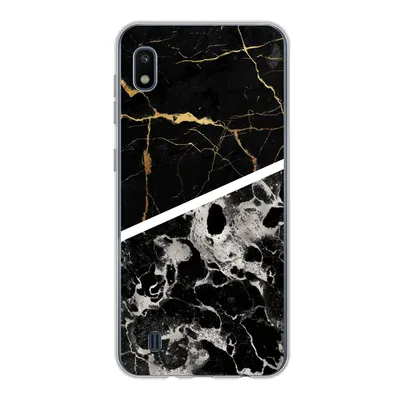 Produktbild von MuchoWow® Handyhülle Schutzhülle Hülle für Samsung Galaxy A10 Marmor - Gold - Luxus Silikon Softcase Handy Hülle - Schutzhülle