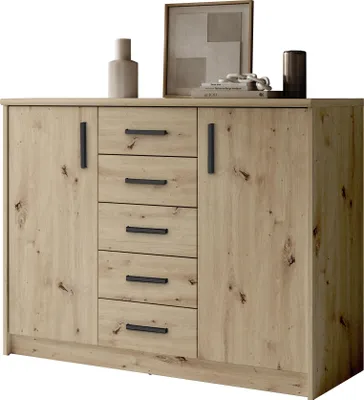 Produktbild von Kommode SION Artisan Eiche mit 5 Schubladen