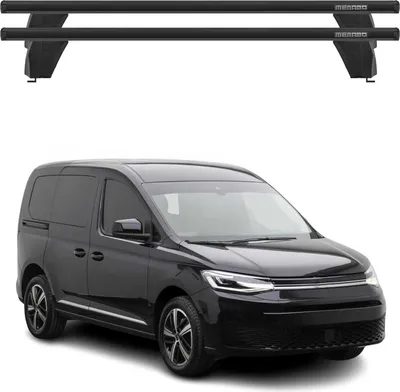 Image de Menabo Barres de toit Transversales pour VW Caddy IV 2021-2025 Alu Noir 2x ABE