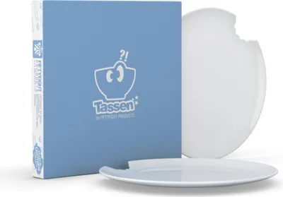 Produktbild von Fiftyeight Products Kuchenteller 20cm 2er Set weiß mit Biss