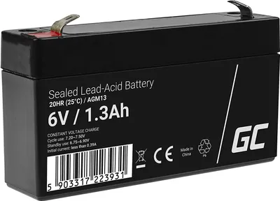 Produktbild von Green Cell® AGM 6V 1,3Ah Akku VRLA Blei-Batterie Bleiakku Ersatzakku Gelakku Akkubatterie Zyklenfest Unbemannt Spielzeug | Elektro Spielzeug| Alarm | Notstrom | Kinderfahrzeuge| Kinder-Quad