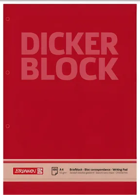 Produktbild von BRUNNEN Briefblock 60g unliniert/blanko gelocht 100 Blatt 1052786