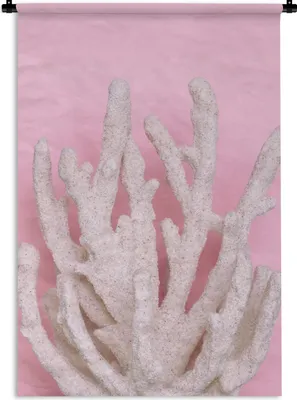 Produktbild von MuchoWow® Wandteppich Wandbehang Koralle - Rosa - Sommer 90x135 cm Tapisserie Dekoration Wandtuch - Baumwolle - Wandskulptur