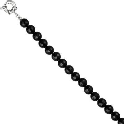 Produktbild von JOBO Collier Edelsteinkette Onyx facettiert 60 cm Halskette Kette