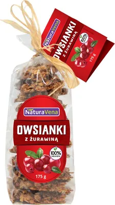 Produktbild von HAFERFLOCKENKUCHEN MIT CRANBERRIES 175 g – NATURAVENA