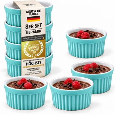 Obrázek produktu pro Dezertní misky a formy na crème brûlée - tyrkysová