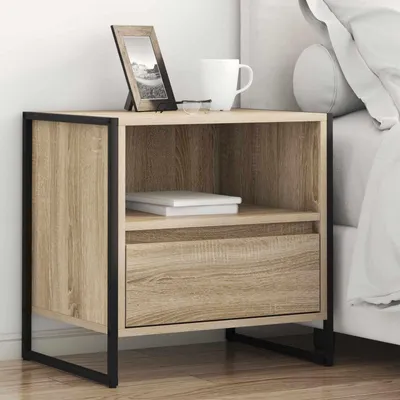 Produktbild von vidaXL Nachttisch 2 Stk. Sonoma 50 x 39,5 x 50 cm Holzwerkstoff