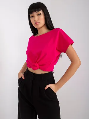 Produktbild von Basic Feel Good Kurzarm-T-Shirt für Frauen Emrylydd fuchsie XS