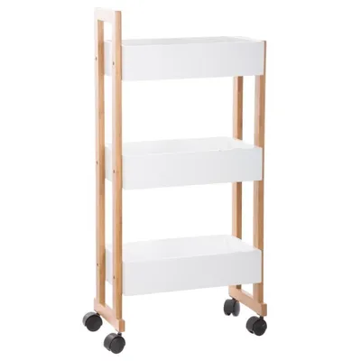 Obrázek produktu pro BAMBOO koupelna vozík, bambusová skříňka - 3 úrovně