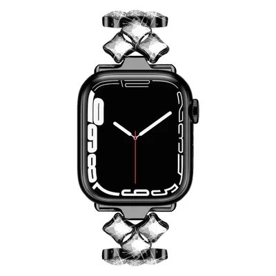 Produktbild von Strap-it Steel Diamond Apple Watch 8 Armband (Schwarz)