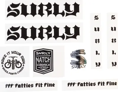 Zdjęcie produktu dla Zestaw naklejek Surly Born To Lose Make It Your Own, czarny
