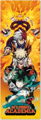 Obrázok produktu pre TP 825 – Plagát s bojovou scénou zo seriálu My Hero Academia, 53 x 158 cm