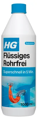 Produktbild von HG Rohrfrei Abflussreiniger, schnell wirkend, 1 l für Waschbecken und Rohre