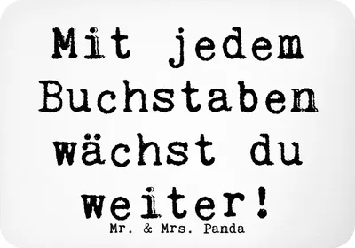 Produktbild von Mr. & Mrs. Panda Kühlschrankmagnet Spruch Schulanfang Inspiration - Weiß - Geschenk, Vertrauem, Mut, besondere Momente, büromagnet, rechteckmagnet, magnet, ermutigend