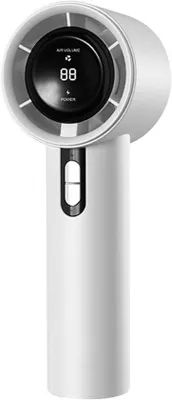 Zdjęcie produktu dla Elektryczny wentylator ręczny, ręczna dmuchawa USB | Przenośny wentylator z możliwością ładowania, 100 regulowanych prędkości, z wyświetlaczem cyfrowym