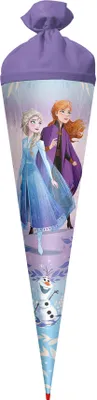 Produktbild von ROTH Schultüte groß Disney Frozen 70 cm rund Filzverschluss ROT(H)-Spitze Zuckertüte Schulanfang