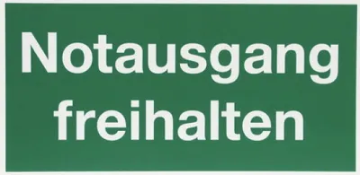 Produktbild von Fluchtweg Notausgang Schild Aufkleber "Notausgang freihalten"