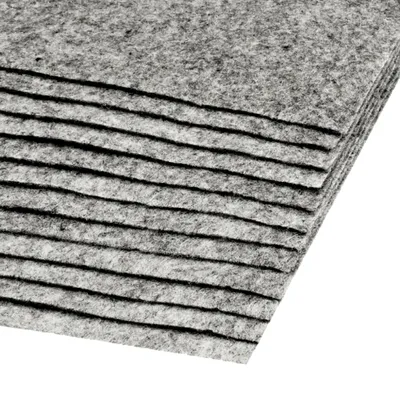 Produktbild von Bastelfilz 1 Bogen 20x30cm, 1,5-2mm stark, 300g/m² feste Qualität, 20 Farben, Farbe:weiß-grau meliert