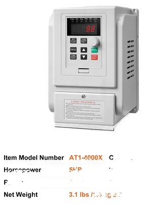 Obrázek produktu pro Frekvenční měnič, jednofázový vstup, třífázový výstup, 5 HP, 220 V