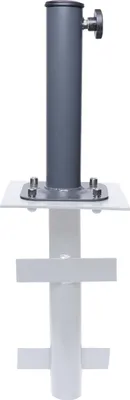 Image de Support sur douille de sol HWC-A96, porte-parapluie pour ancrage/plaque/montage au sol Parasol/feux de signalisation, métal Ø 38-48mm