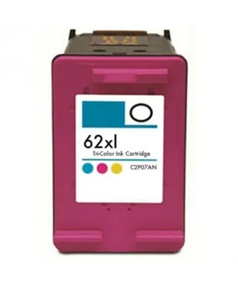 Image de Cartouches d'encre compatibles avec HP 62XL couleur, tricolores, pour les modèles Envy 5540, 5542, 5544, 5545, 5547, 5548, 5600, 5640, 5642, 5643, 5644, 5646, 5660, 5661, 5663, 5664, 5665.