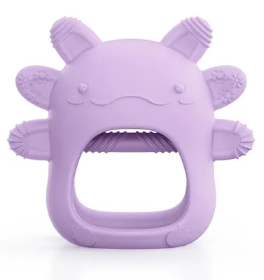 Produktbild von Beißring Baby Zahnungshilfe für 0-9 Monate BPA-frei Silikon Violett